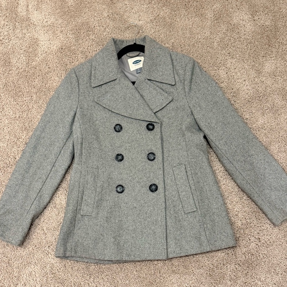 Old Navy Classic Gray Pea Coat